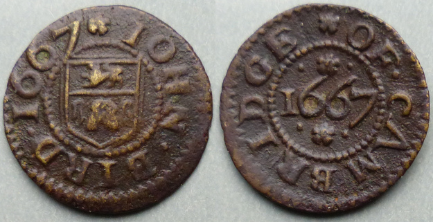 Cambridge, John Bird 1667 farthing